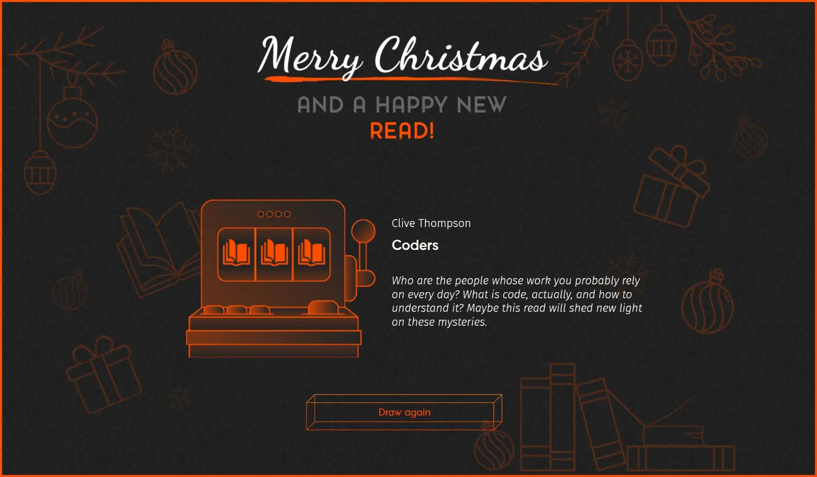 Merry Christmas and a Happy New READ!