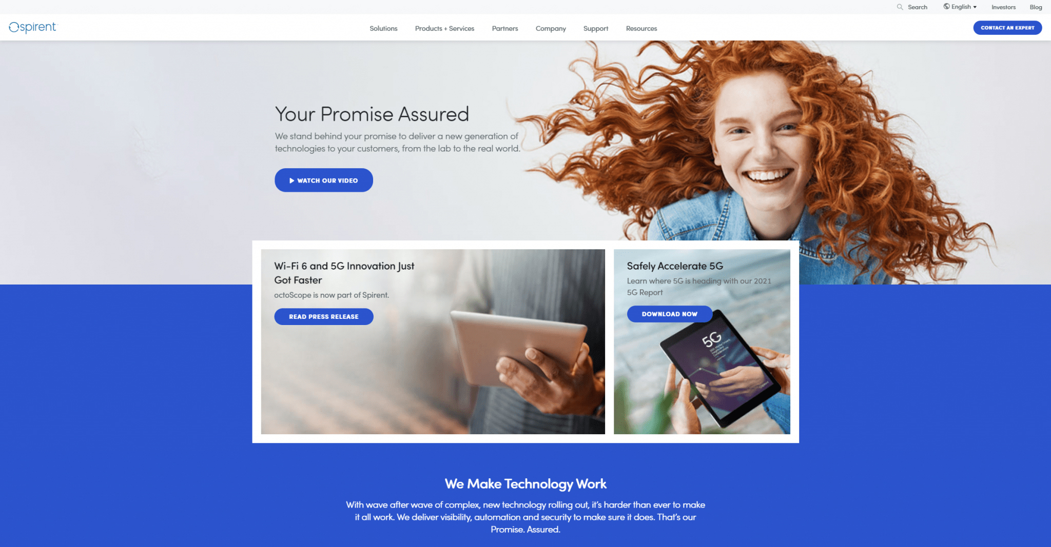 Spirent Communications Website