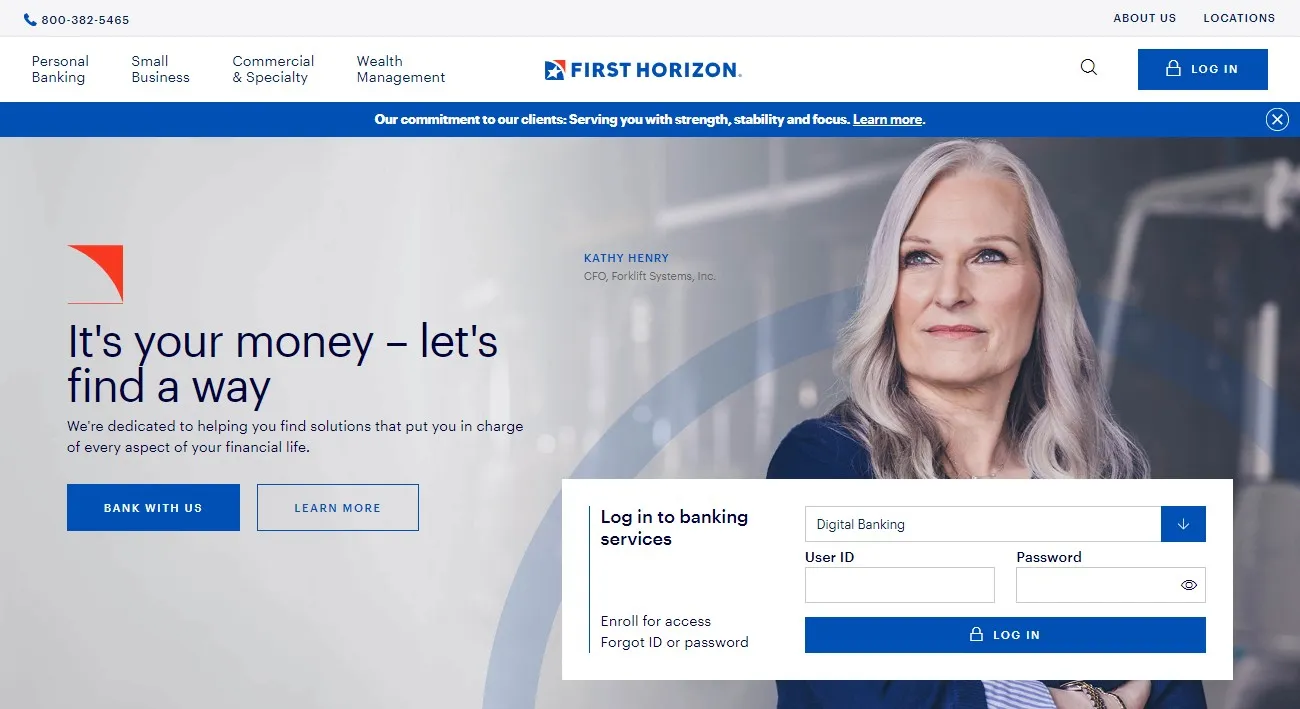 First Horizon Bank Website