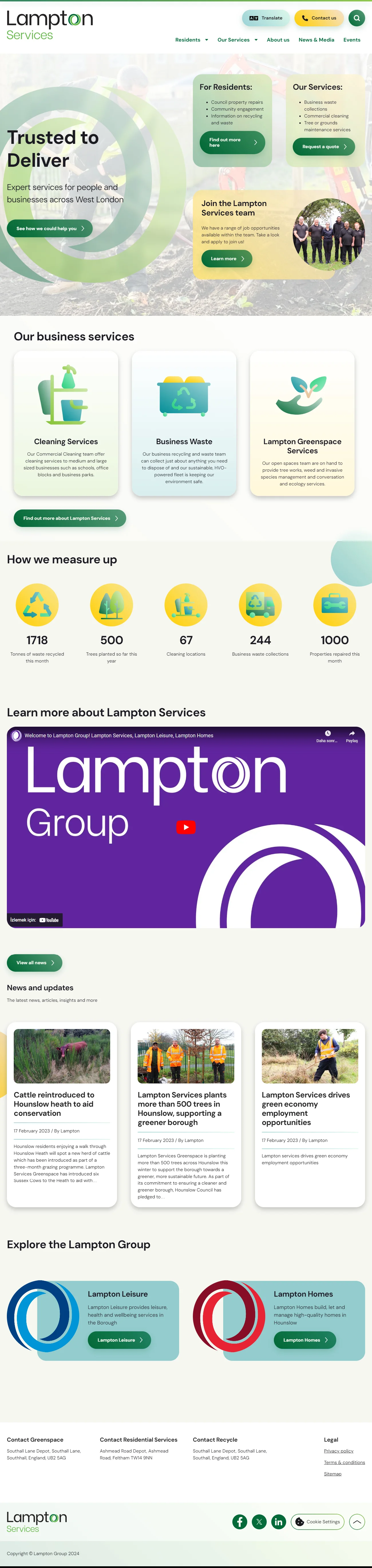 Lampton Services New Website
