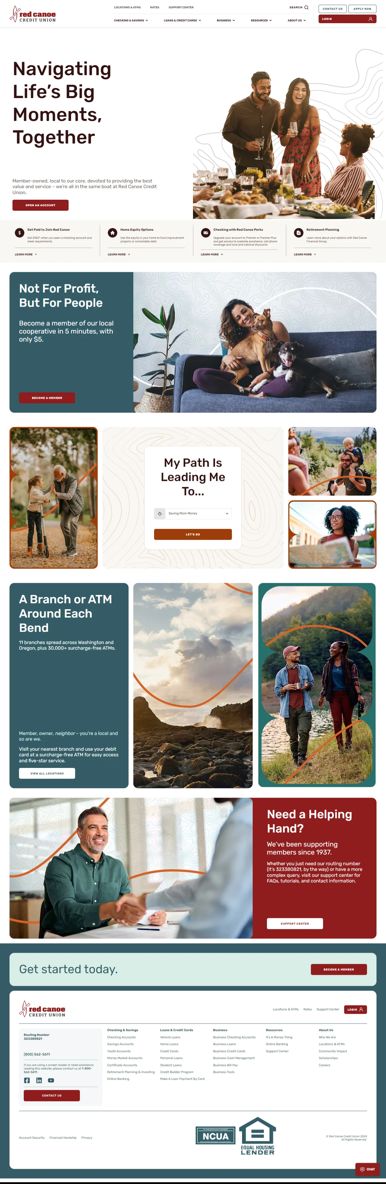 Red Canoe Credit Union Website Re-Design
