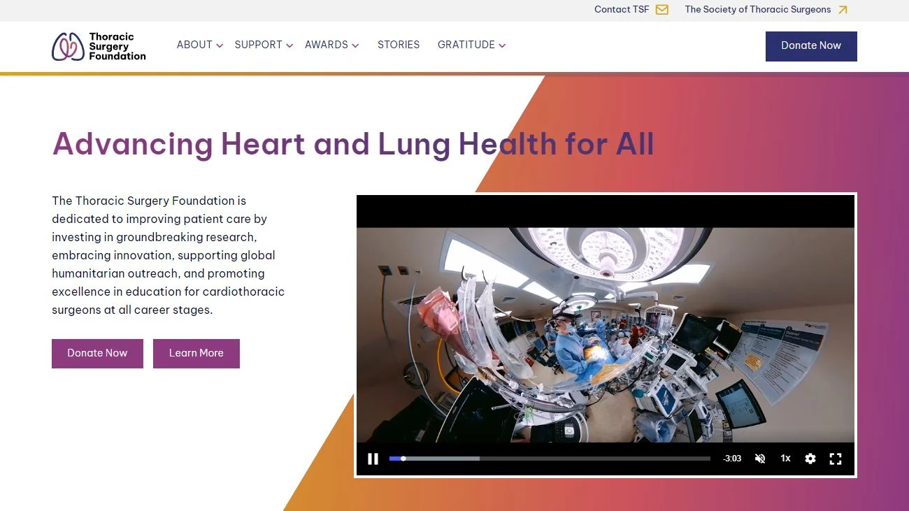 Thoracic Surgery Foundation - Website Redesign