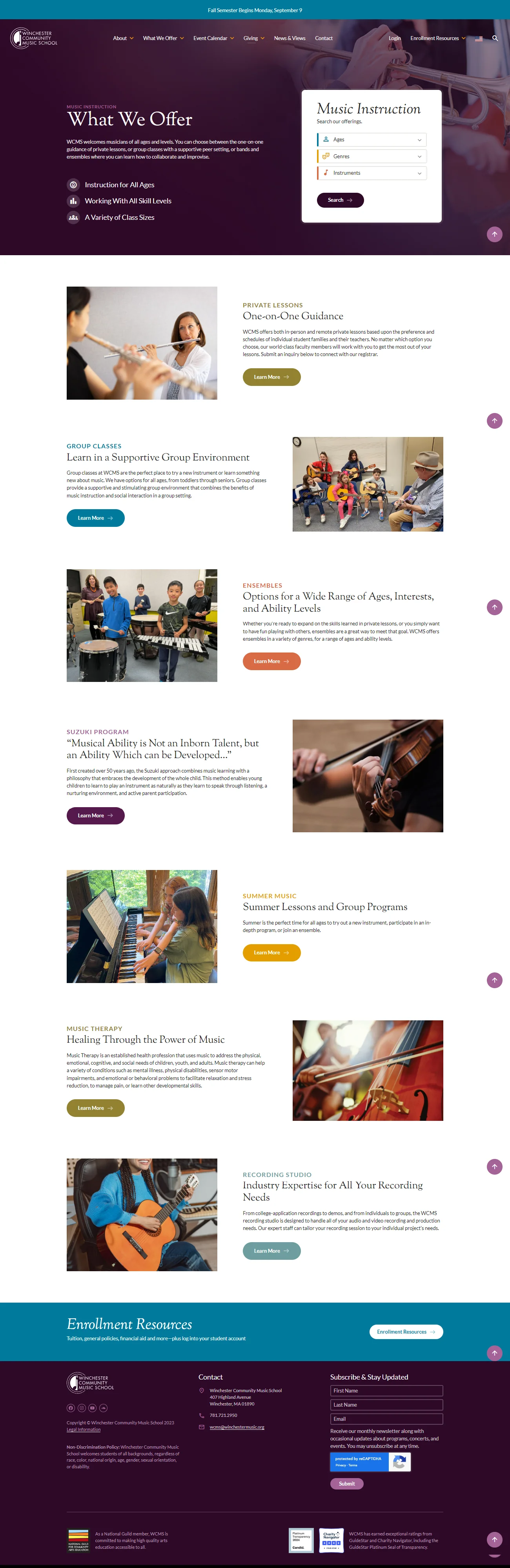 Winchester Community Music School