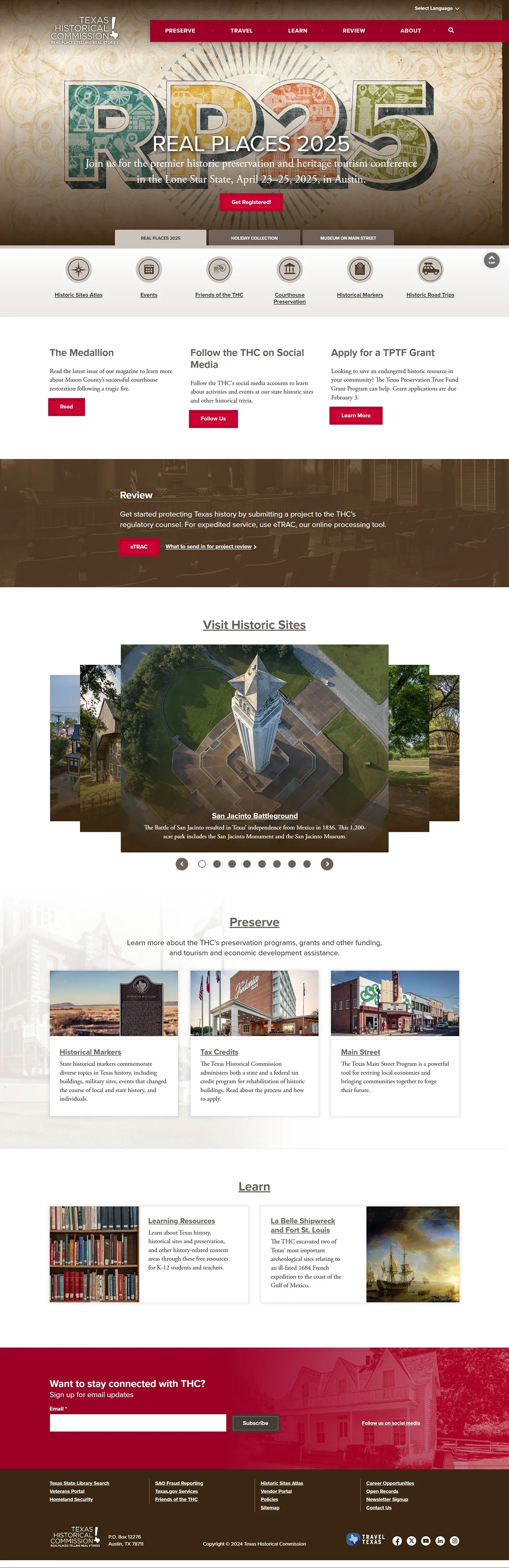 Texas Historical Commission (THC) Website Redesign