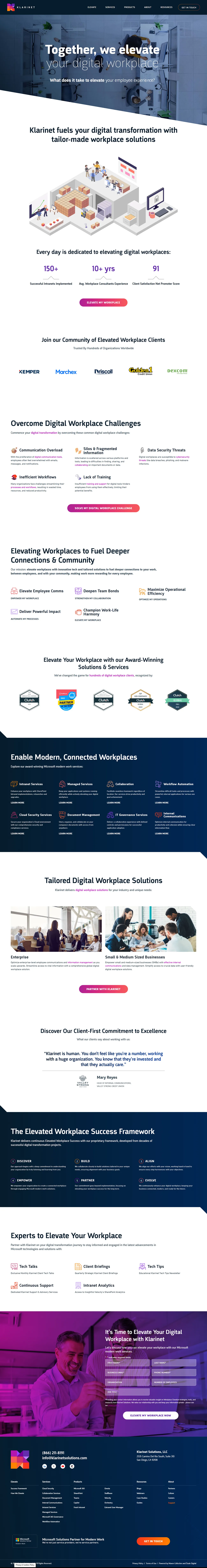 Klarinet Solutions Website & Brand Identity Design