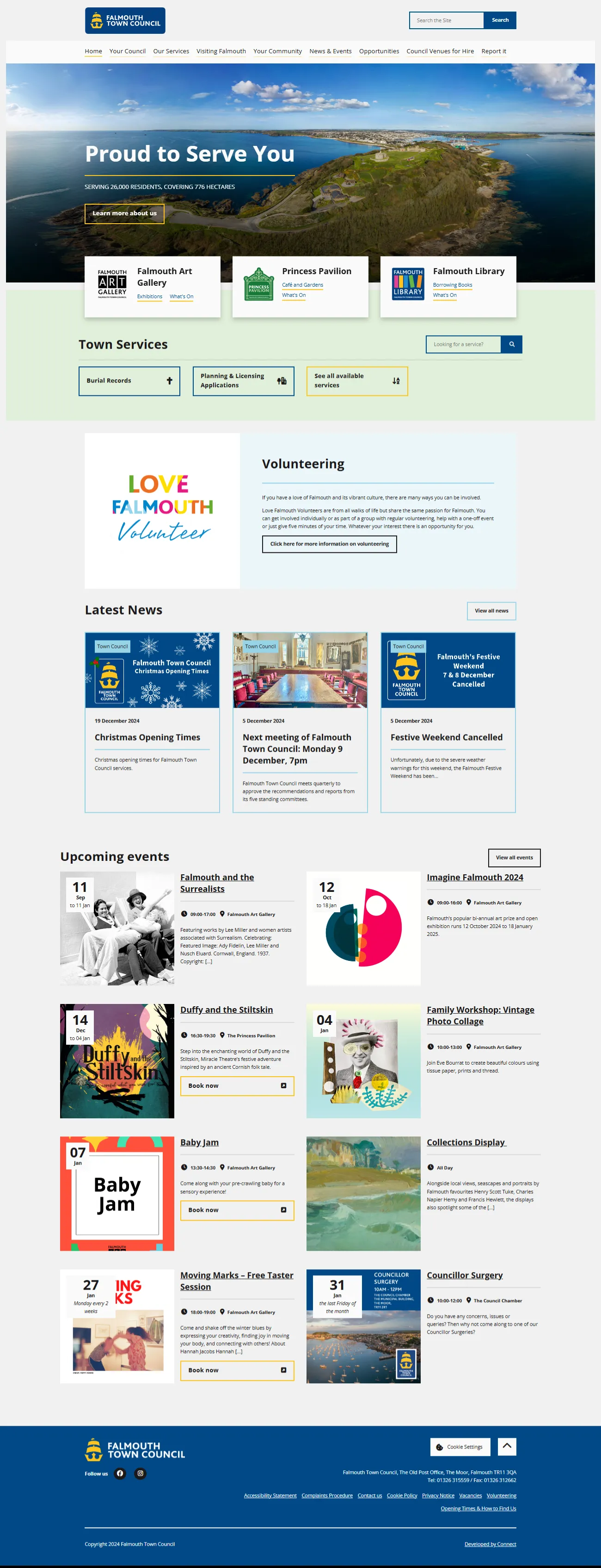 A new website for Falmouth Town Council