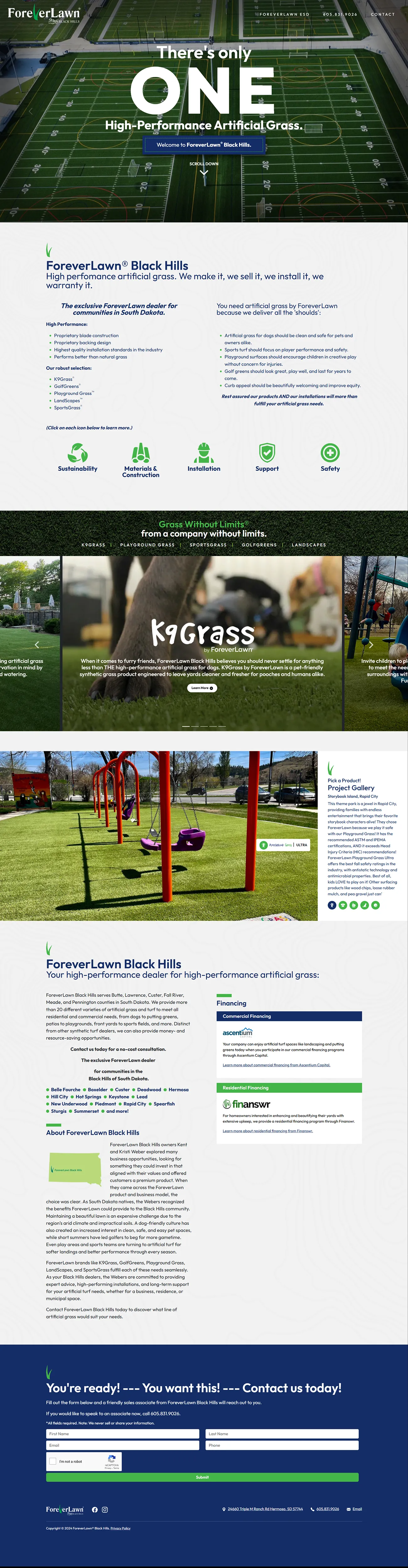 ForeverLawn Dealer Landing Page