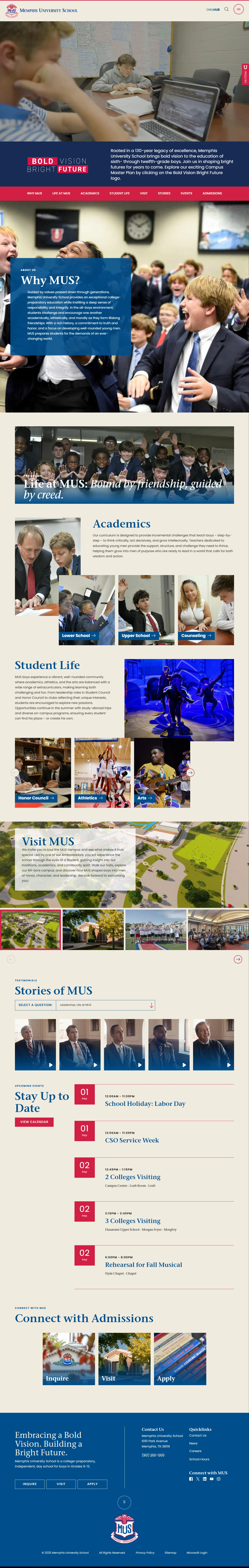 MEMPHIS UNIVERSITY SCHOOL visual data 3