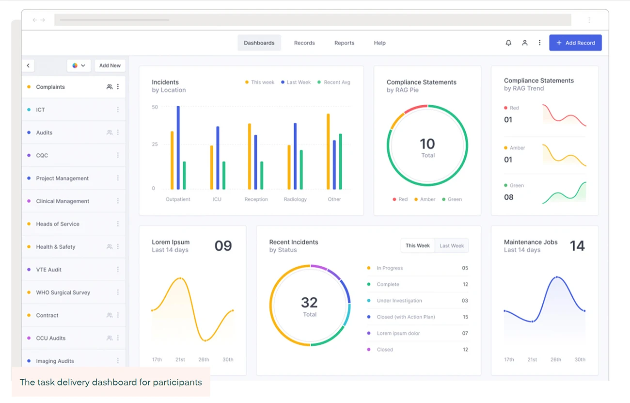 Vantage Dashboard - Health Tech