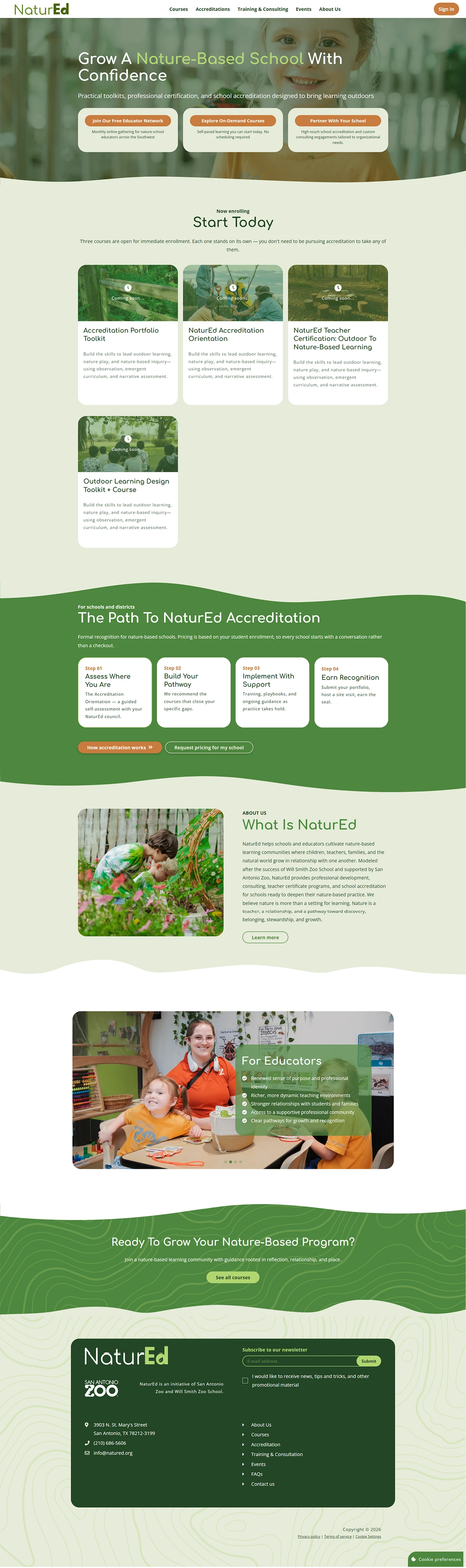 NaturEd Website by Speak Creative