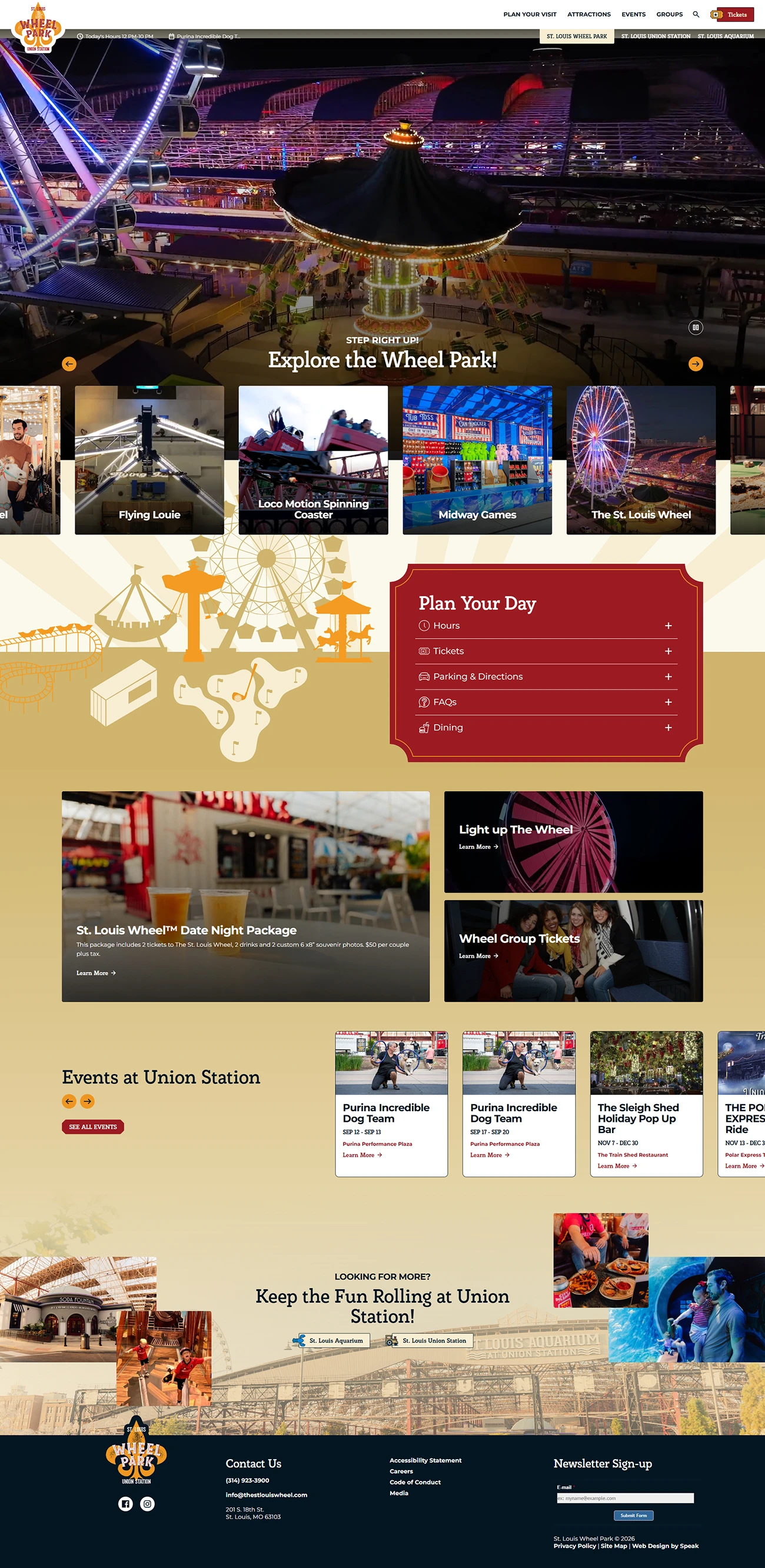 The St. Louis Wheel Park Website by Speak Creative