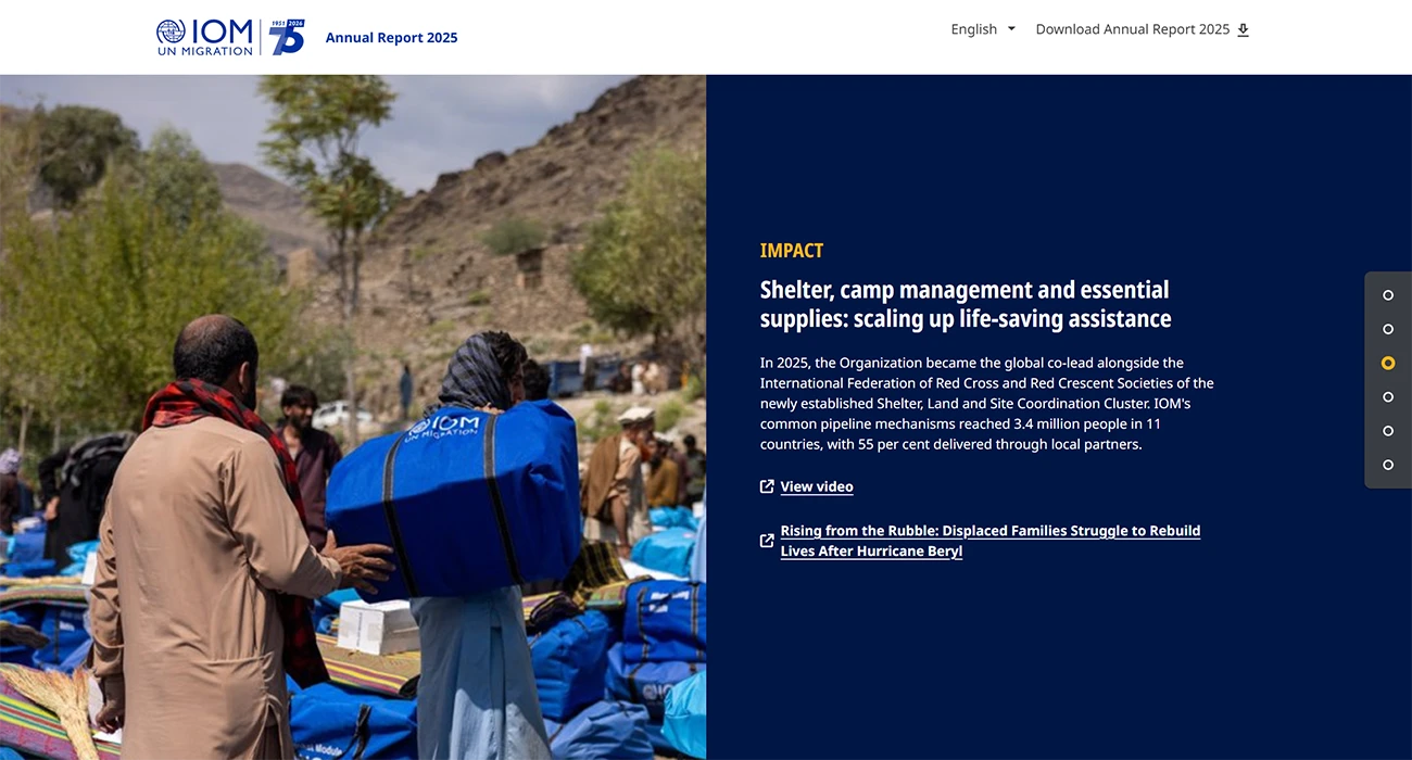 IOM Annual Report 2025 by International Organization for Migration, screen 1