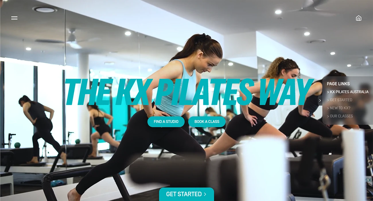 KX Pilates: Redefining the Online Customer Experience by The Hype Society, screen 1