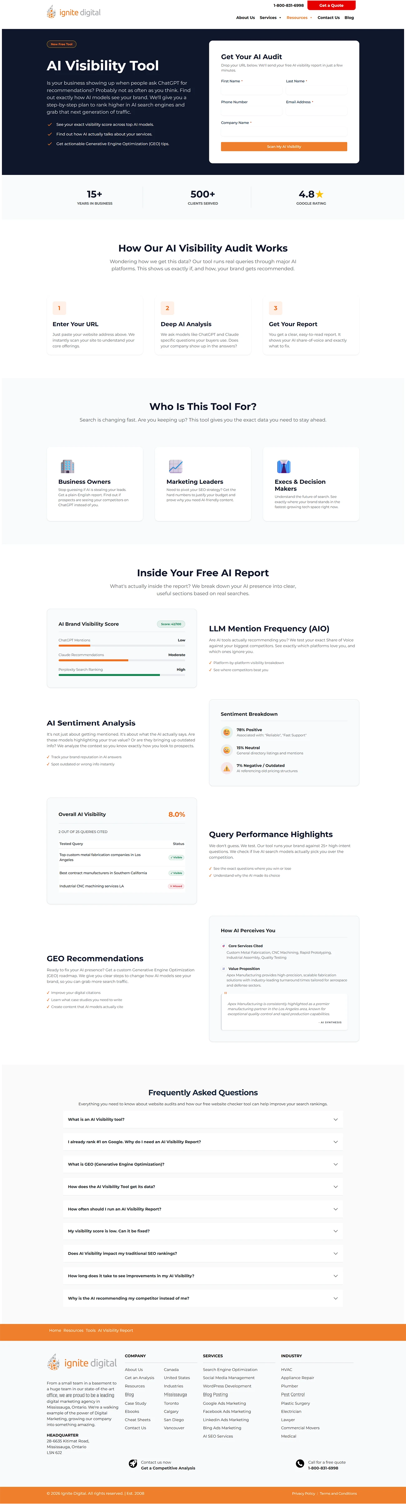 AI Visibility Tool by Ignite Digital