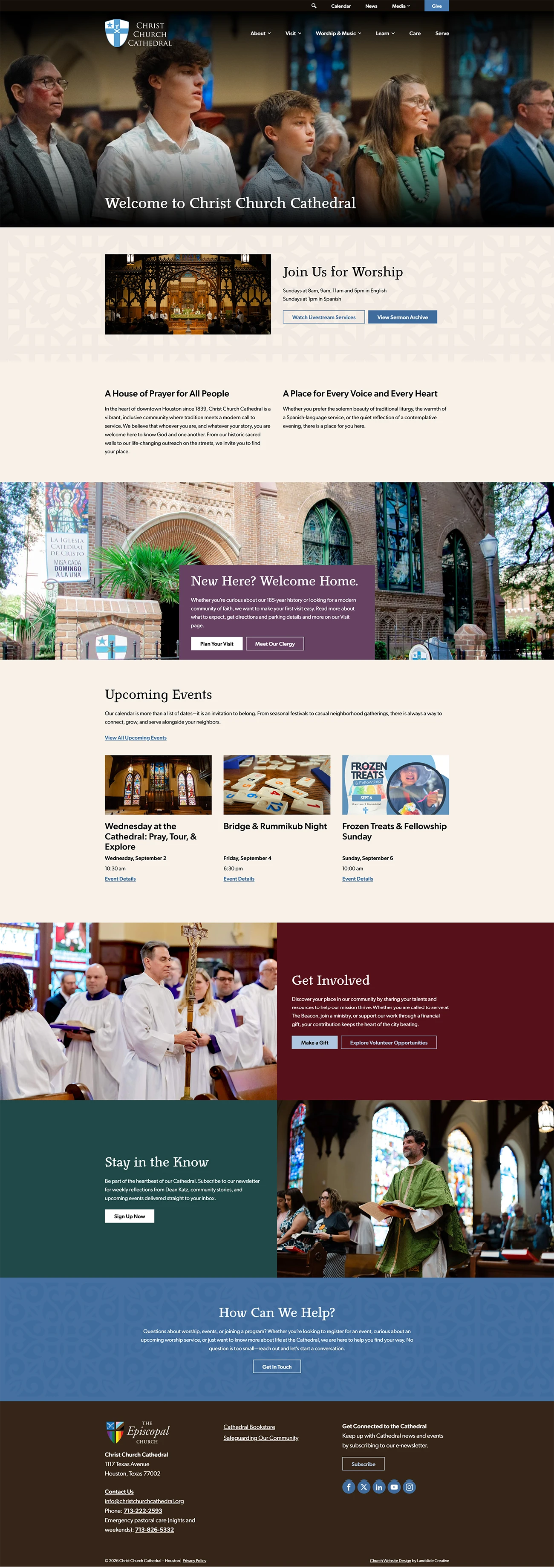 Christ Church Cathedral Website Design by Landslide Creative