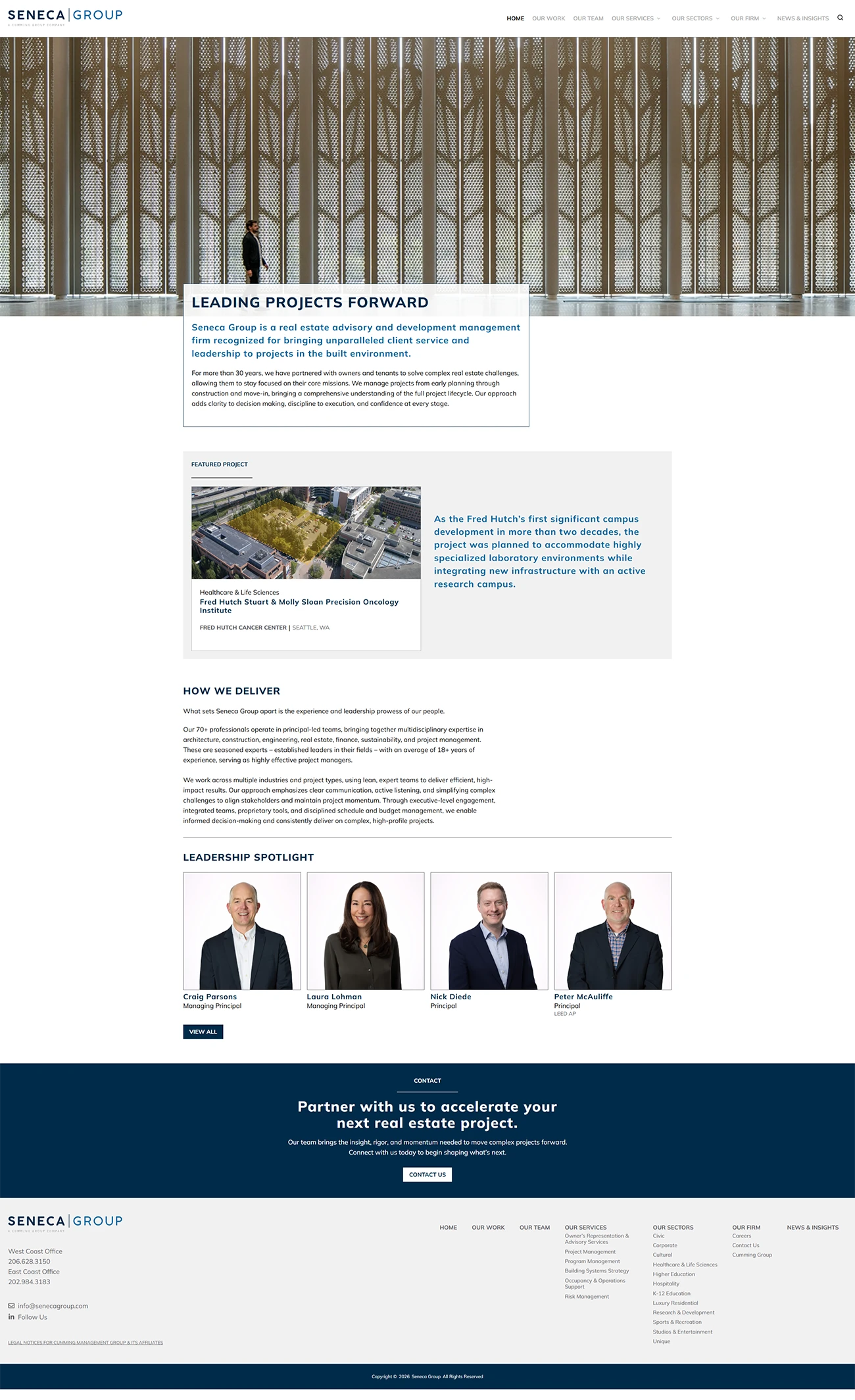 Seneca Group Website by Flower Press Interactive
