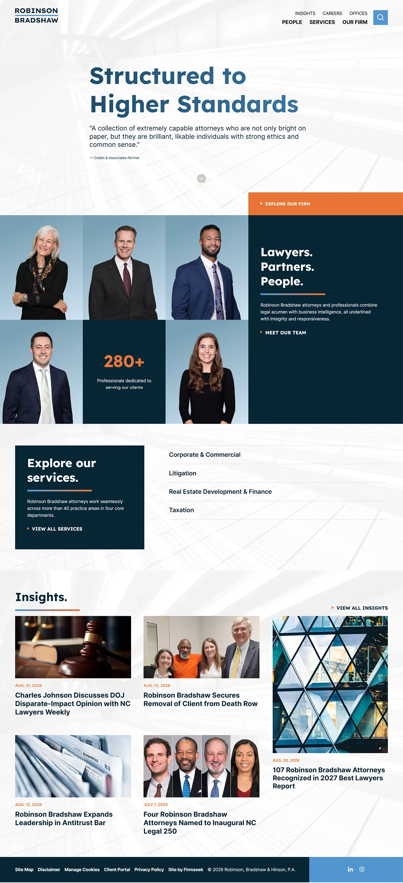 Robinson Bradshaw Website by Firmseek