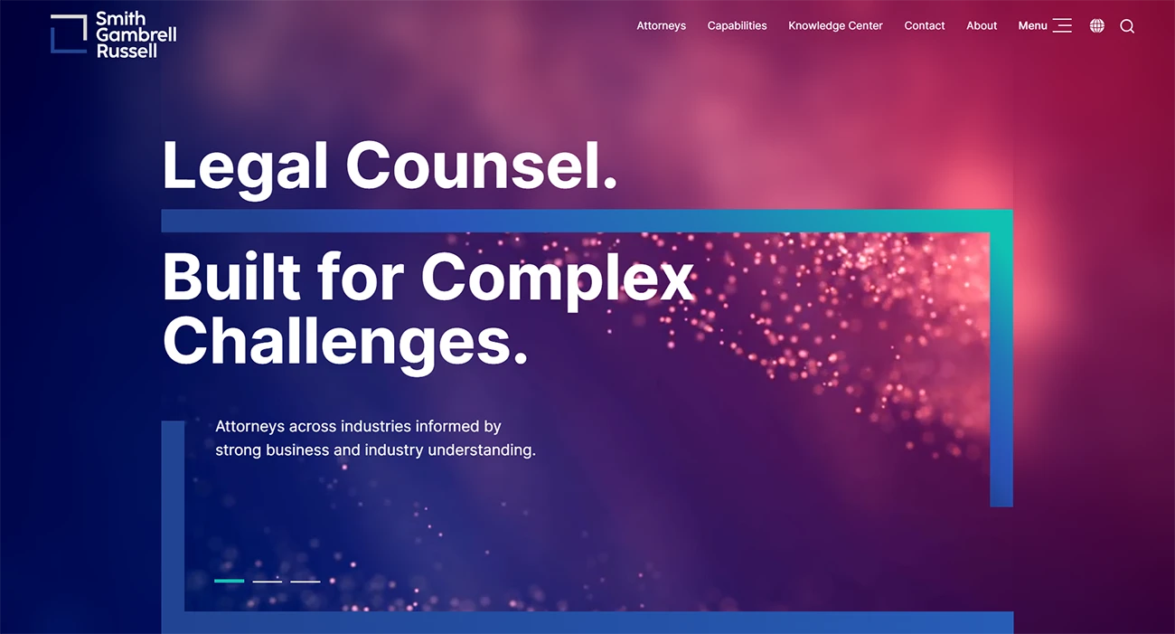 Smith Gambrell Russell Website by Firmseek