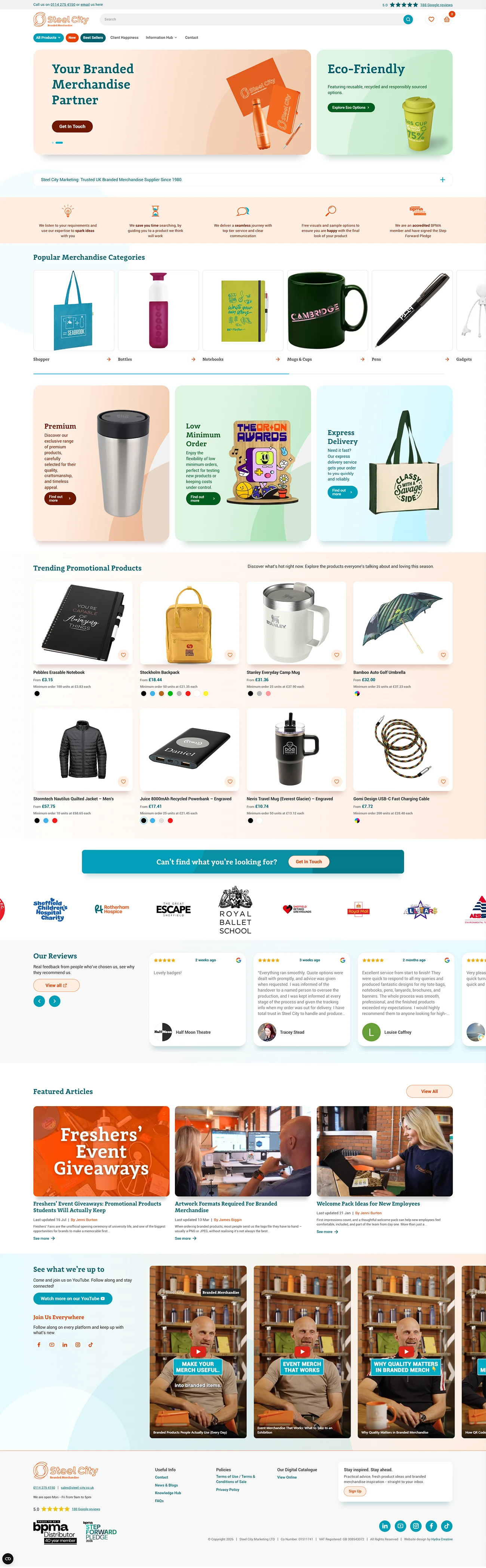 Steel City Marketing: Branded Merchandise by Hydra Creative
