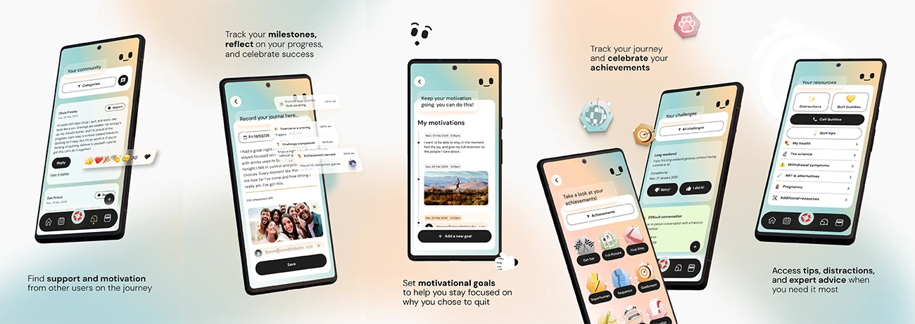 My QuitBuddy: A Free Digital Lifeline for Quitting by Miroma Project Factory, screen 1