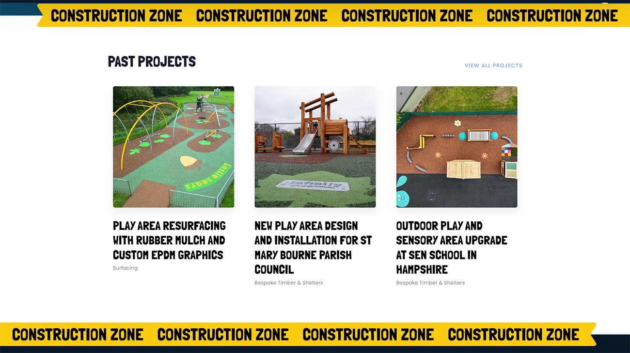 Infinity Playgrounds Website by One2create, screen 2