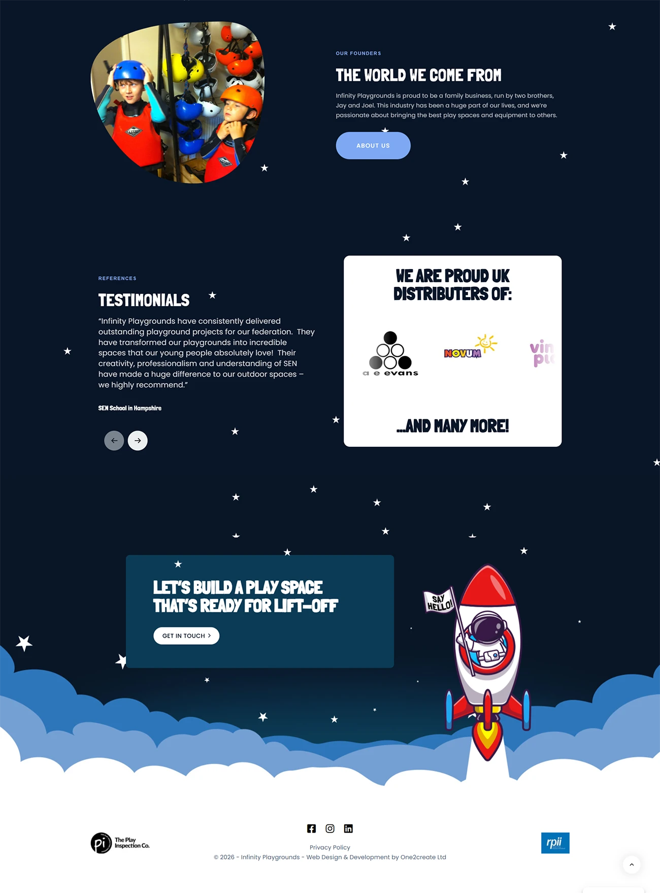 Infinity Playgrounds Website by One2create, screen 3