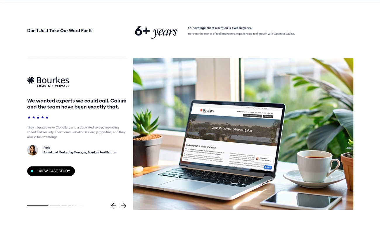 Optimise Online, screen 3