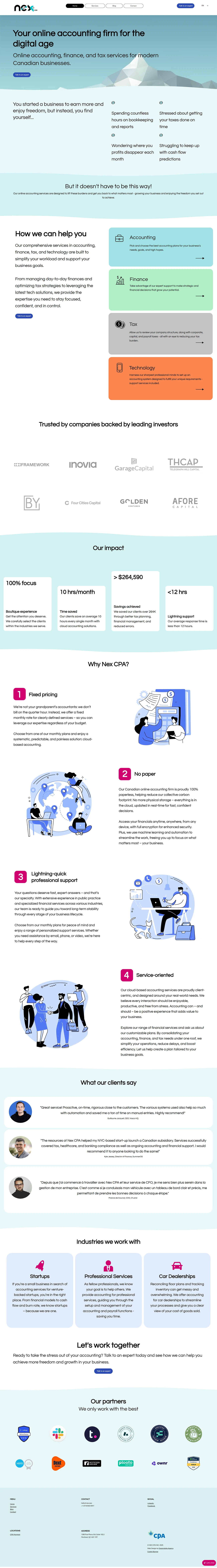 Nex CPA: Online Accounting for the Digital Age by Dreamstate Agency