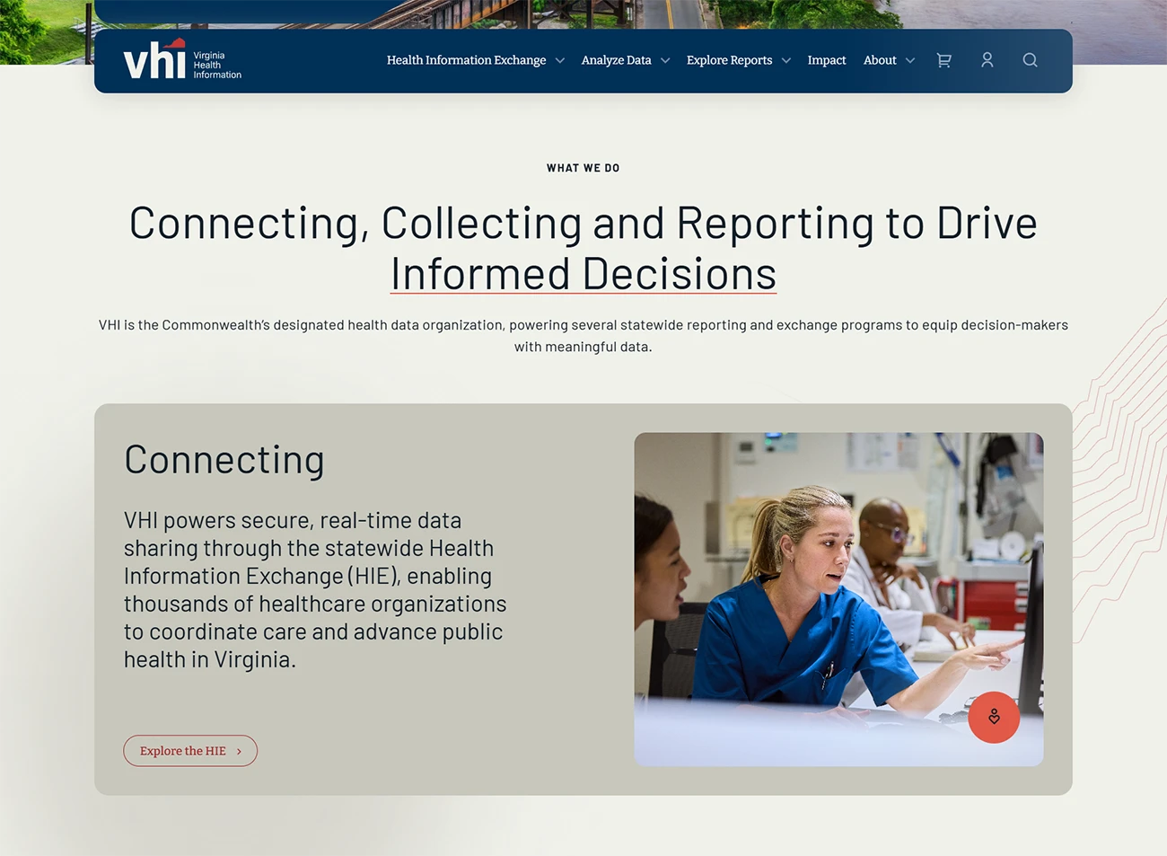 VHI Website by Mindgrub, screen 1