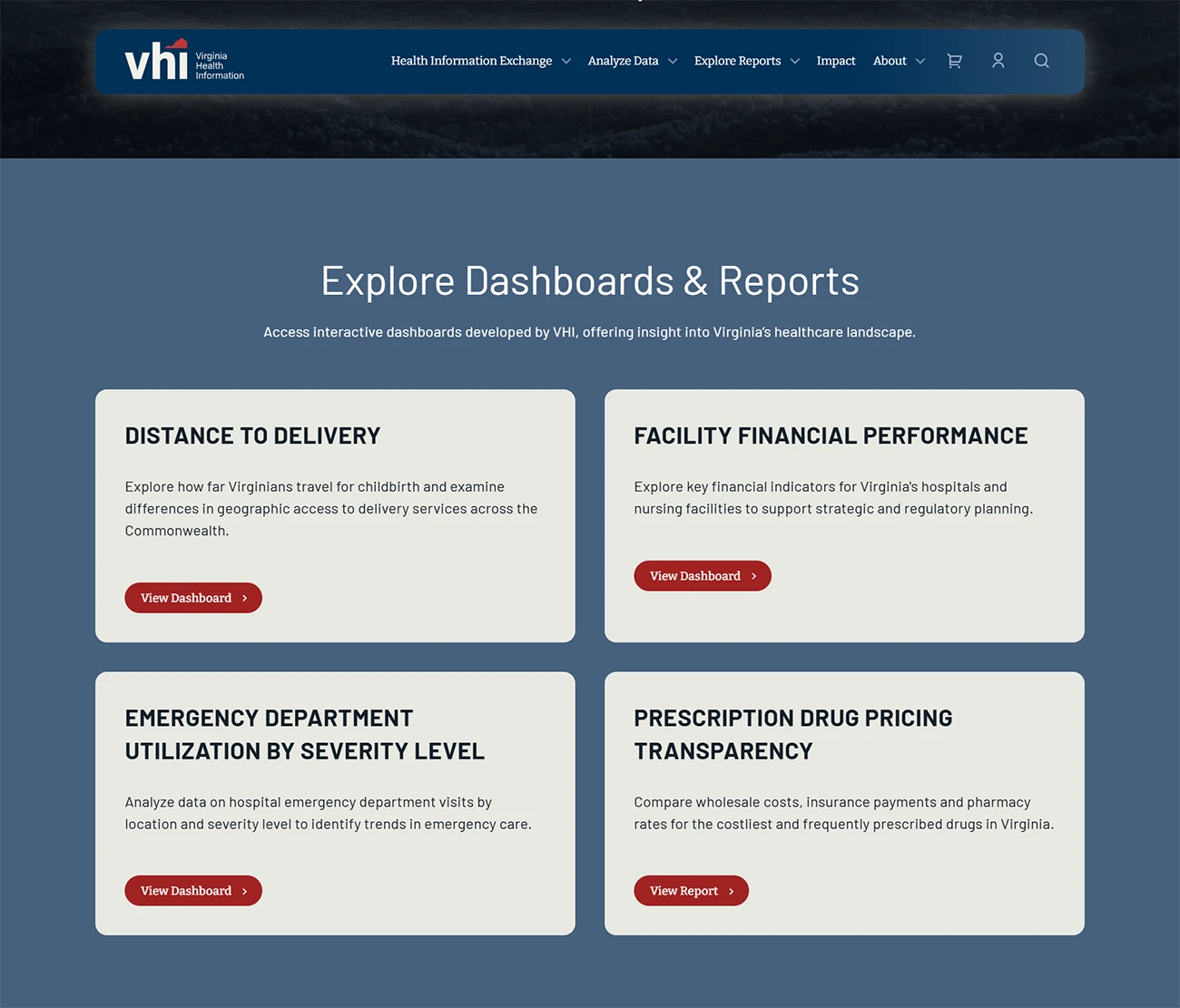 VHI Website by Mindgrub, screen 3