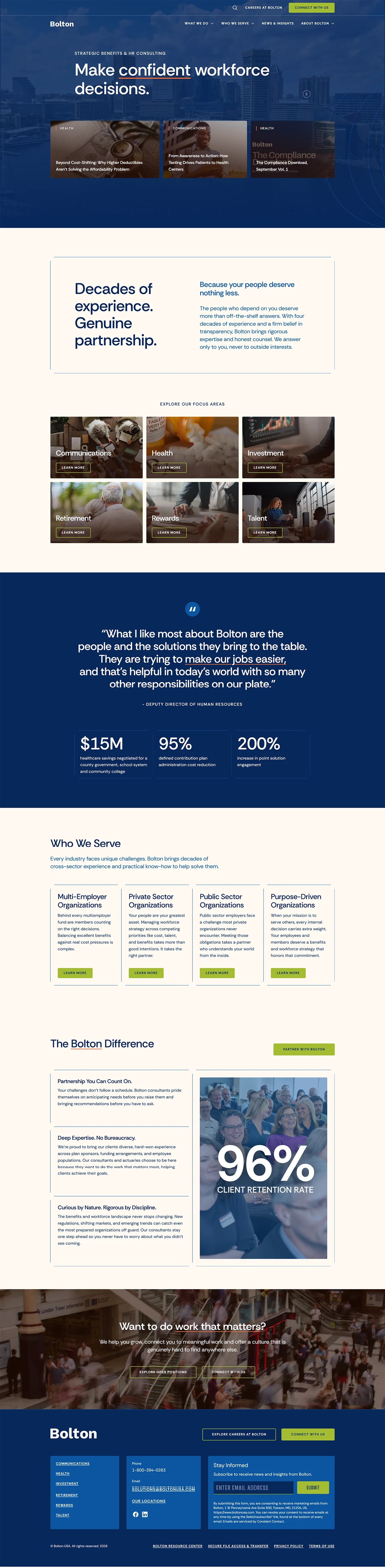 Bolton USA Website by Mindgrub