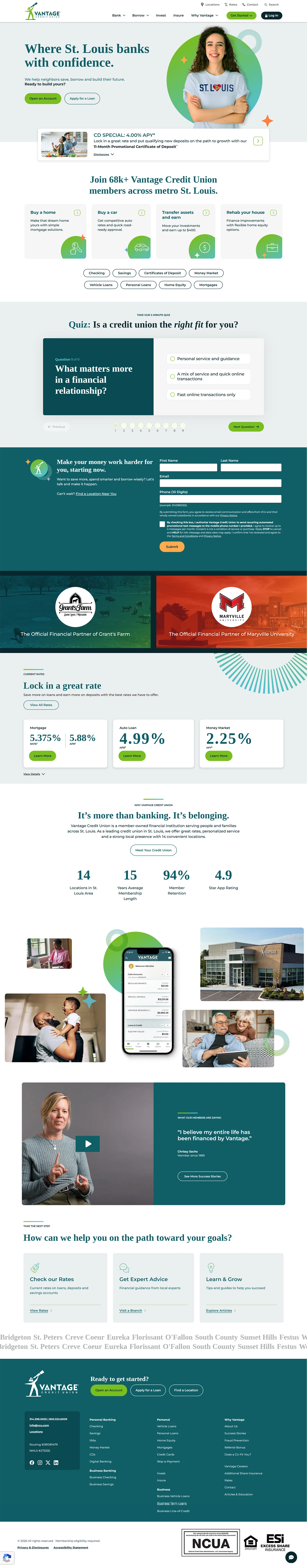 Vantage Credit Union Website by Atomicdust