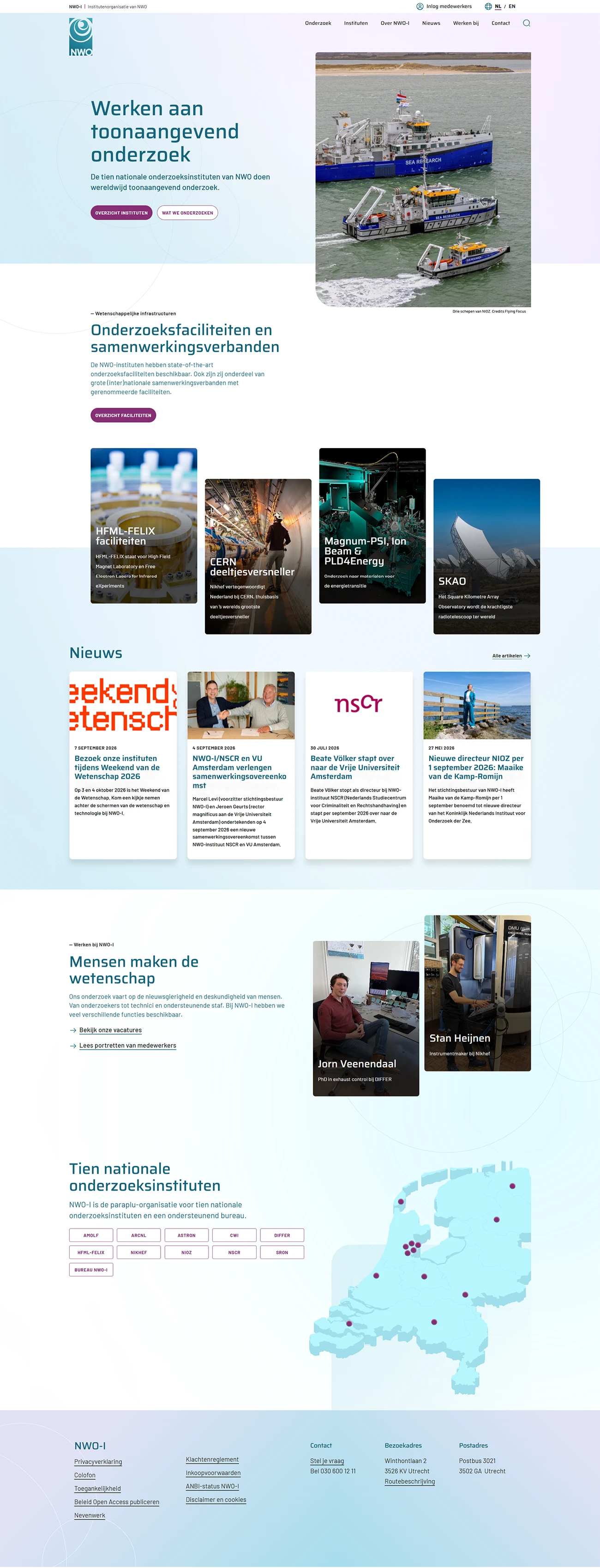 NWO-I Website by Ontwerpwerk