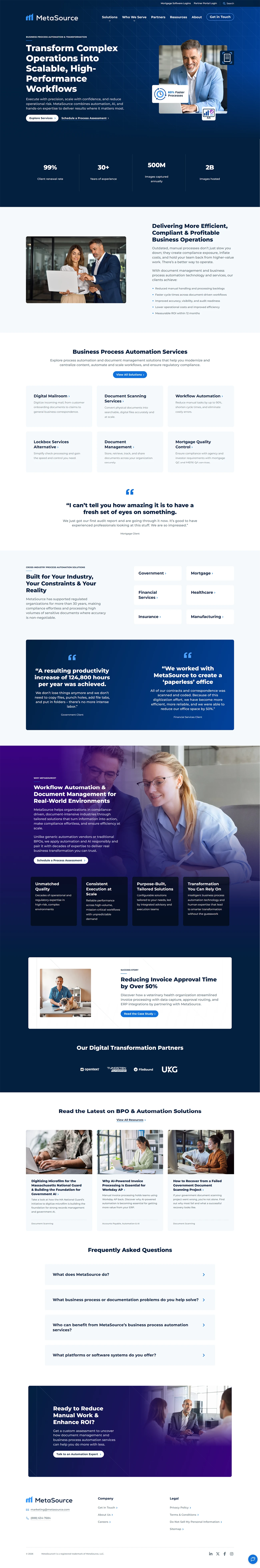 Website Design for Metasource by Orbit Media by Orbit Media Studios