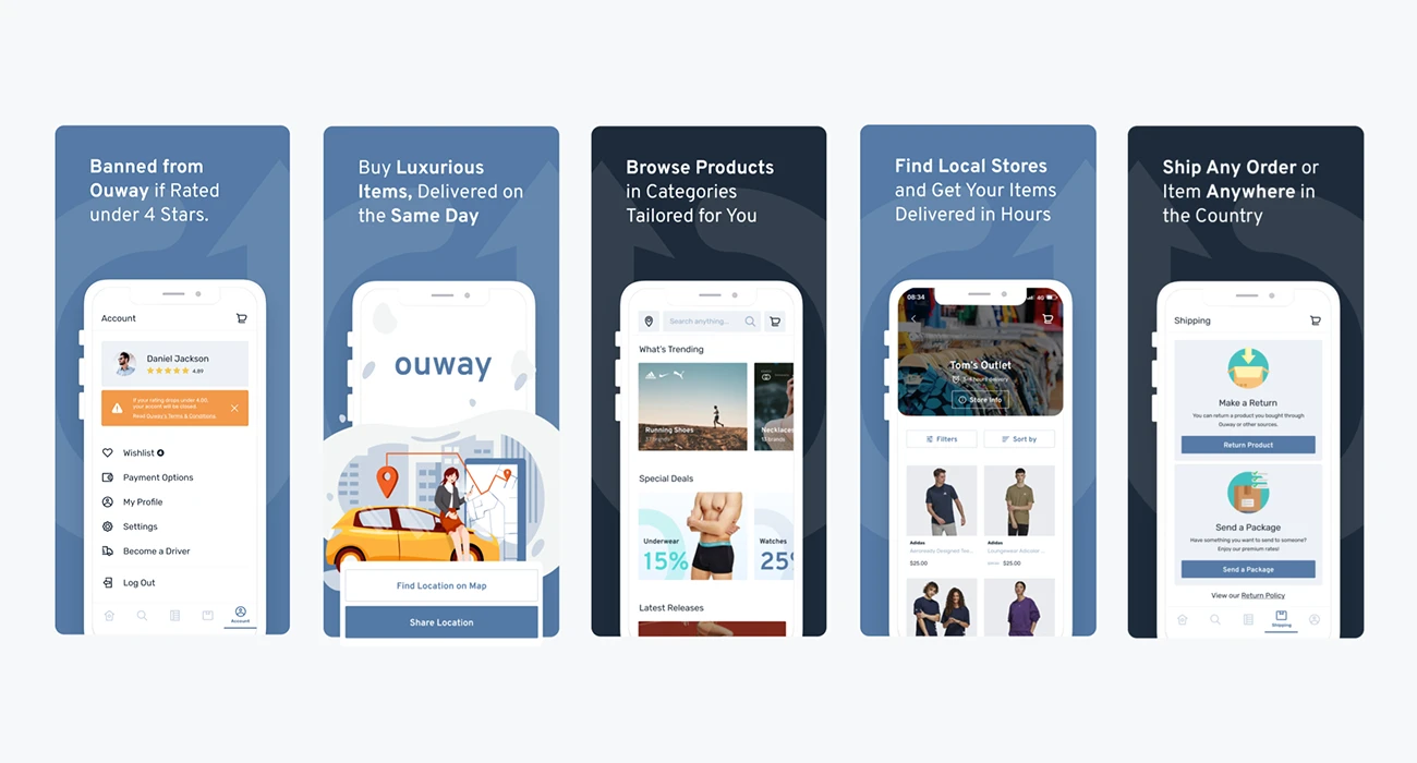 Ouway Complete Logistics Mobile Apps and Dashboards by Wesrom Corporation, screen 3