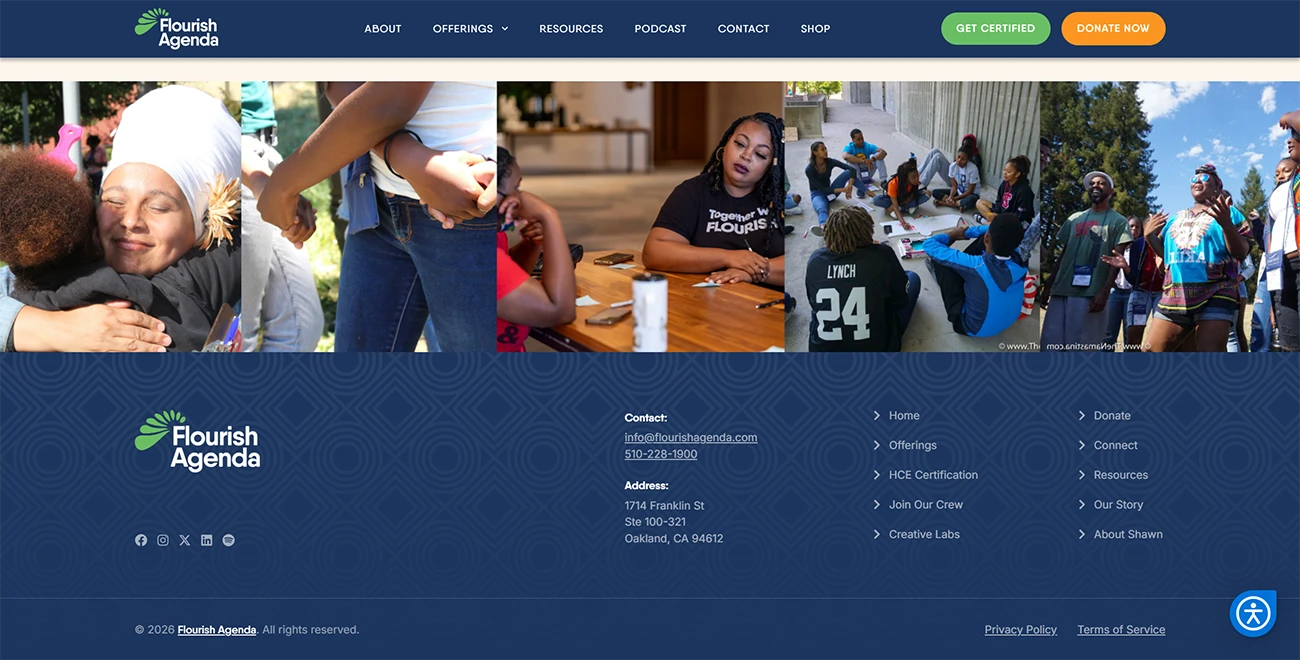 Flourish Agenda Website by Beautifuli Digital, screen 4