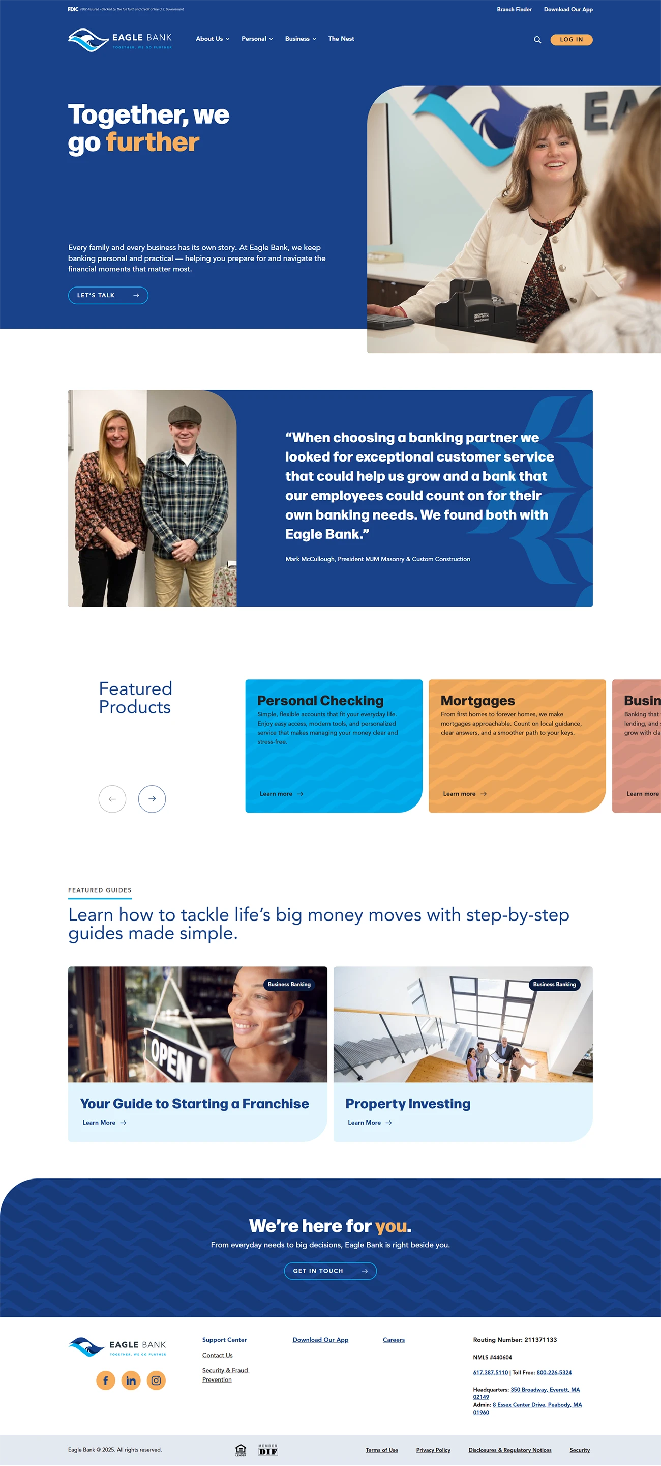 Eagle Bank: Relationships, Reflected Online by Mighty Union