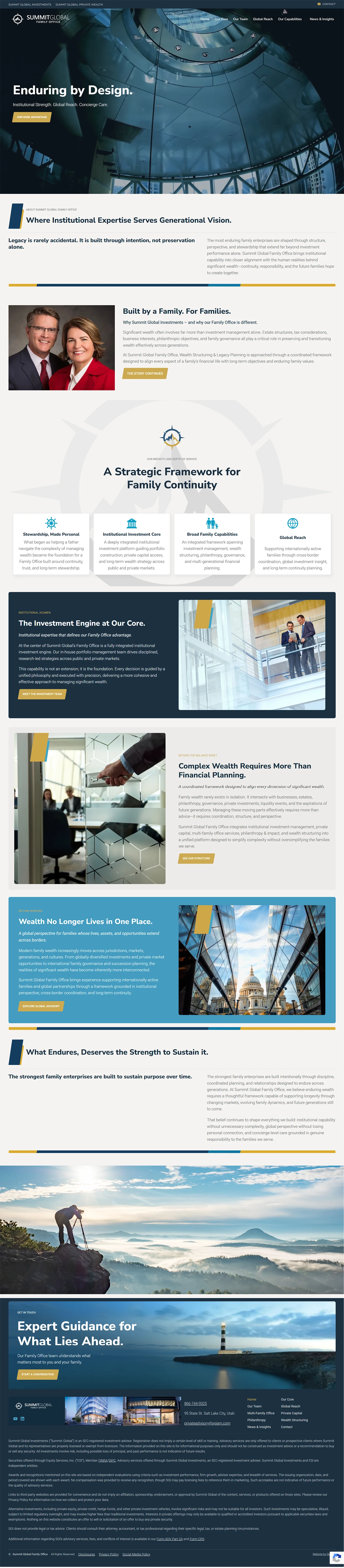 Summit Global Family Office Website by SunStar Strategic