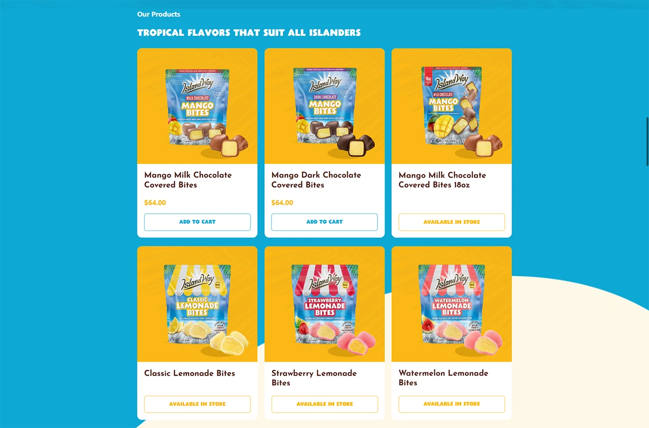 Island Way Website by Magnetic, screen 2