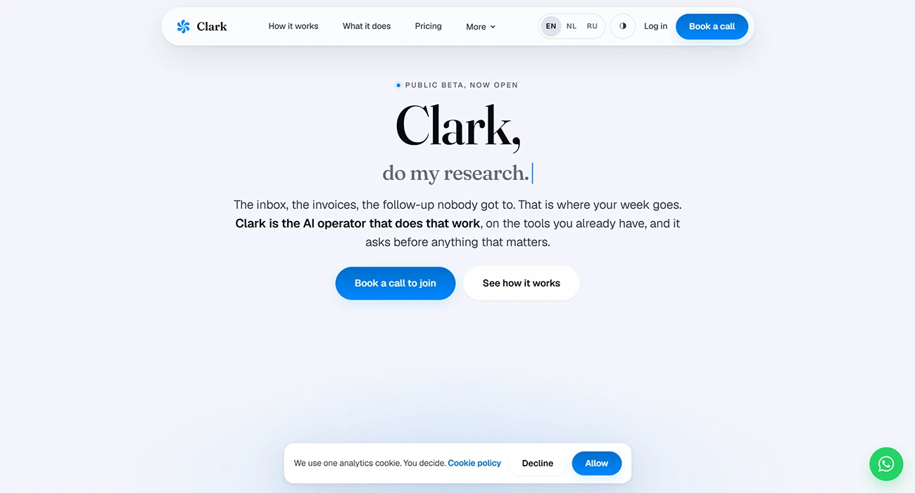 Clark: Your Back Office, Operated by Weblyfe
